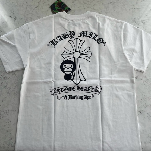 A Bathing Ape BAPE x Chrome Hearts T-Shirt New Size Medium - Picture 3 of 5